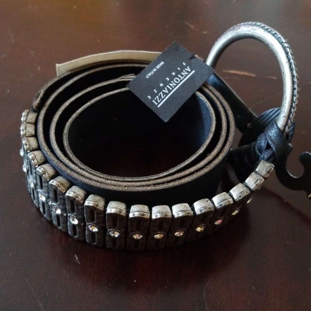 Antonio Melani Black and Silver Women's Belt